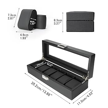 Amazon.co.jp: Calife 6本 時計ケース 高級腕時計収納ボックス